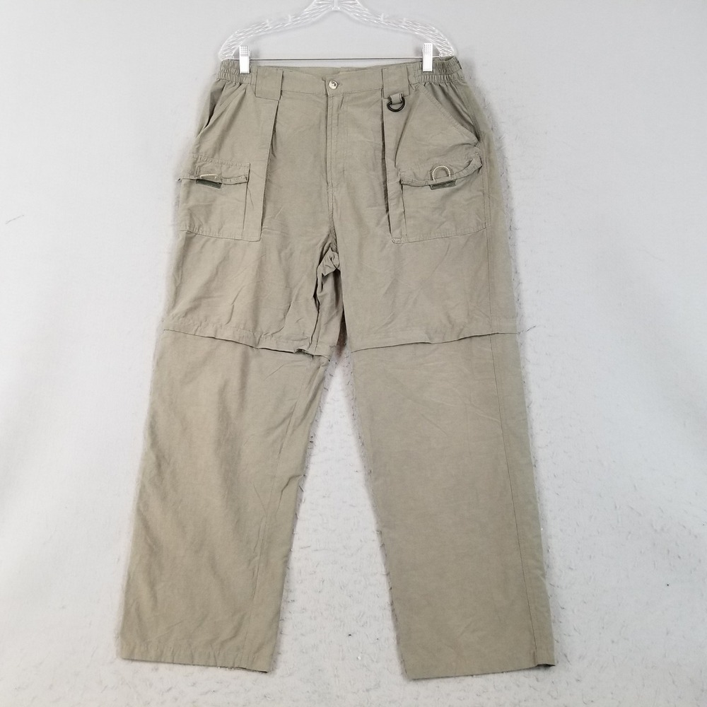 Rugged Earth Outfitters Pants Mens L 36/30 Tan Convertible Cargo Hiking Outdoor